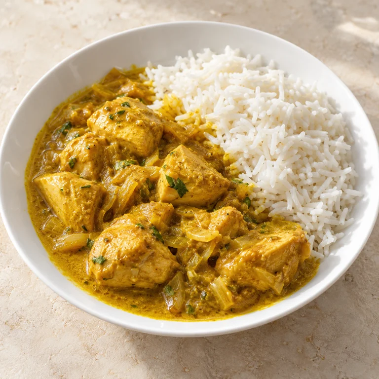 دجاج بالكاري مع رز